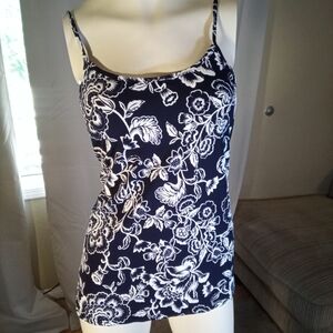 Eclipse Black and White Fitted Camisole Top